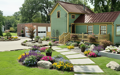 AI Landscaping Design in Zen Style - AI garden design example